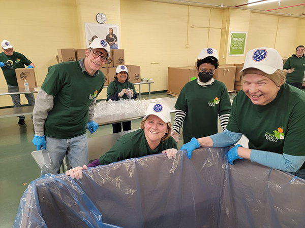 Food Brigade volunteers at the Community FoodBank of New Jersey